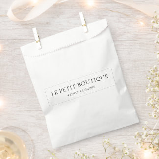 Sachets En Papier Nom commercial minimaliste Boutique Professionnel