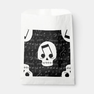 Sachets En Papier note de musique gothique yeux crâne macabre