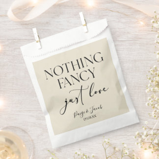Sachets En Papier Nothing Fancy Just Love Minimalist Casual Wedding