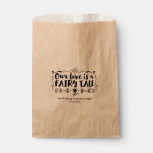 Sachets En Papier NOTRE AMOUR EST UN CONTE DE FÉE Faveur de mariage