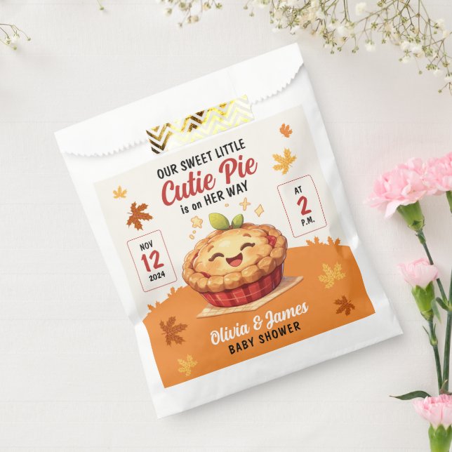 Sachets En Papier Notre Baby shower d'automne à la petite croûte (Scellé)