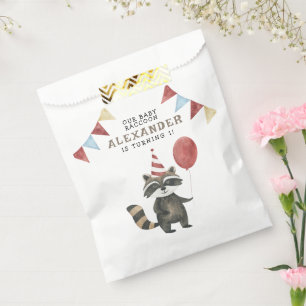 Sachets En Papier Notre bébé raton laveur 1er anniversaire 