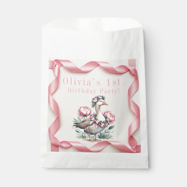 Sachets En Papier Notre oie sotte est Tournée un Anniversaire (Devant)