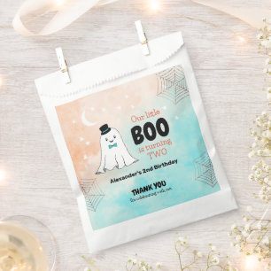 Sachets En Papier Notre Petit Boo Cute Ghost Avec Casquette 2e Anniv