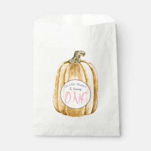 Sachets En Papier Notre Petit Citrouille Anniversaire Rose Faveur Sa