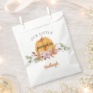 Sachets En Papier Notre Petite Citrouille fête d'anniversaire