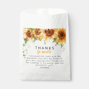 Sachets En Papier Notre petite tournesol Photo Anniversaire Merci