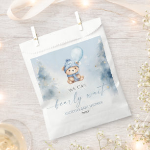 Sachets En Papier Nous pouvons à peine attendre l'ours en peluche d'