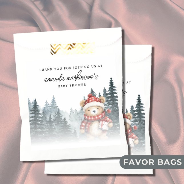 Sachets En Papier Nous pouvons attendre le Baby shower d'hiver (Créateur téléchargé)