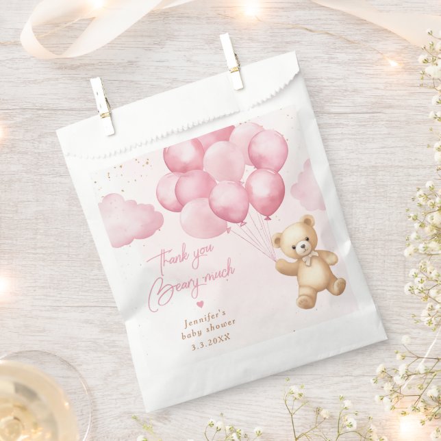 Sachets En Papier Nous pouvons attendre l'ours en peluche merci beau (Coupé)