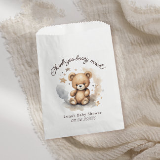 Sachets En Papier Nous pouvons attendre un Baby shower neutre pour l