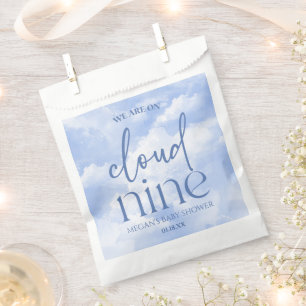 Sachets En Papier Nous Sommes Sur Cloud Neuf Baby shower Bleu