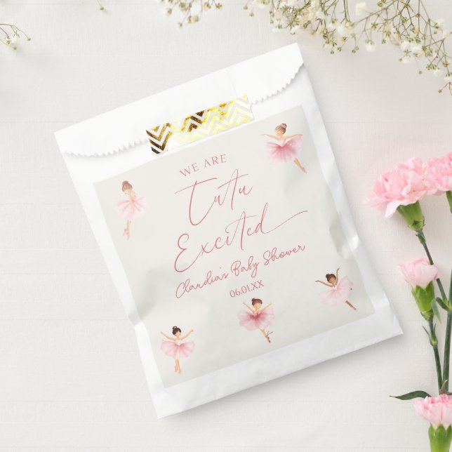 Sachets En Papier Nous Sommes Tutu Excité Baby shower Rose Ballerina (Scellé)