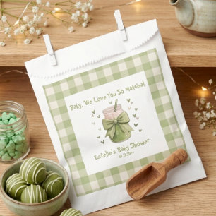 Sachets En Papier Nous Vous Aimons Tellement Matcha Vert Sauge Cœurs
