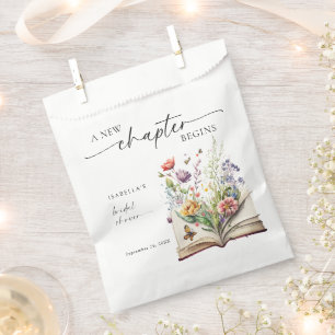 Sachets En Papier Nouveau Chapitre Commence Livre Floral Enterrement