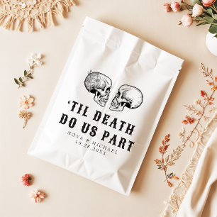 Sachets En Papier NOVA Gothique Floral Crâne jusqu'à la mort Mariage