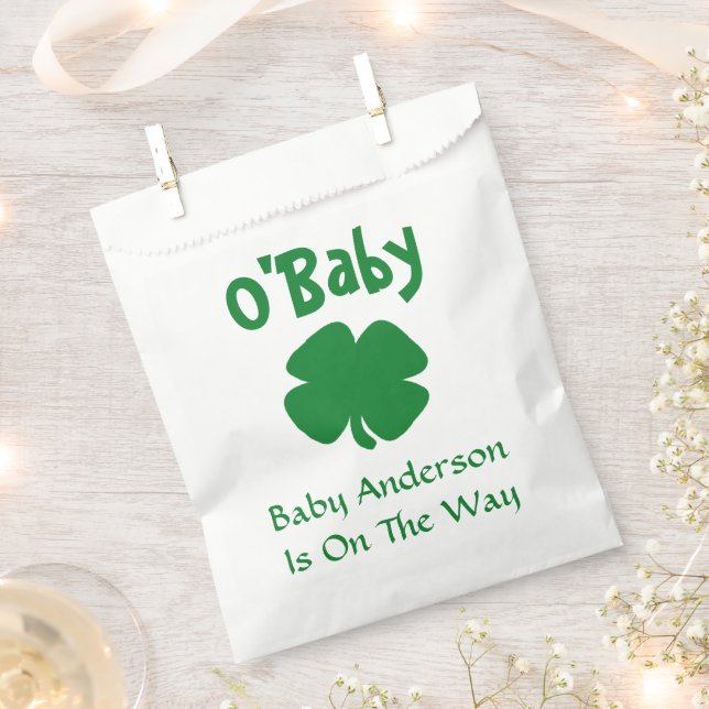 Sachets En Papier O'Baby St Patrick's Day Baby shower (Coupé)