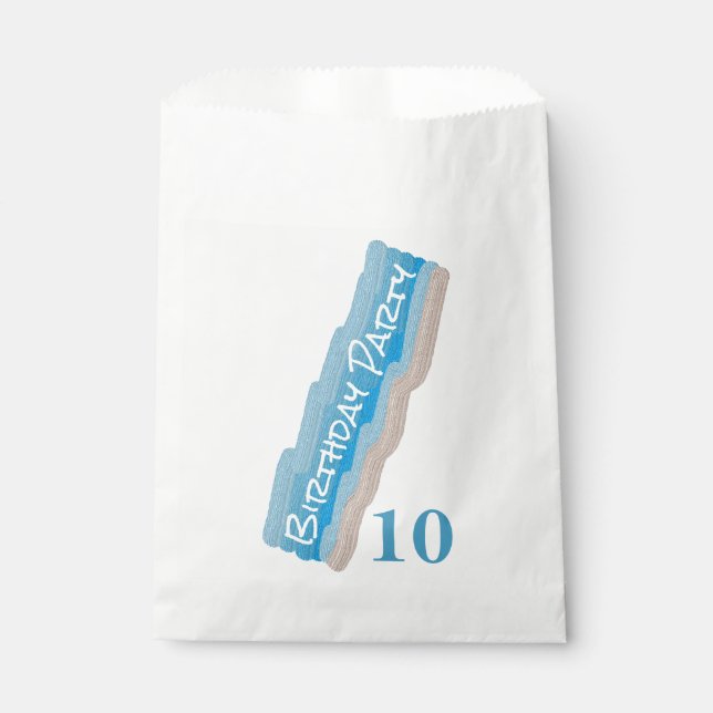 Sachets En Papier Ocean Beach Anniversaire (Devant)