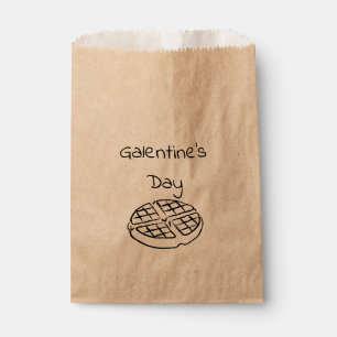 Sachets En Papier Offre Baggies de gaufre du jour de Galentine
