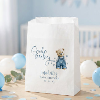 Sachets En Papier Oh Baby Blue Jean Baby Denim Baby Shower