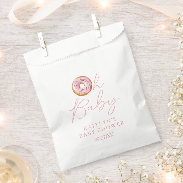 Sachets En Papier Oh Baby Donut Sprinkle Girls Baby shower (Coupé)