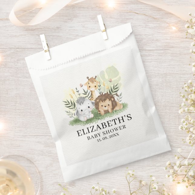 Sachets En Papier Oh Baby Jungle Animals Baby Shower (Coupé)