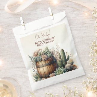 Sachets En Papier Oh Baby! Rustic Succulents & Cacti Baby Shower