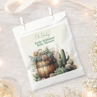 Sachets En Papier Oh Baby! Rustic Succulents & Cacti Baby Shower