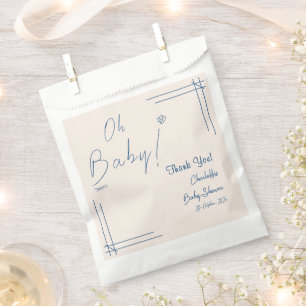 Sachets En Papier Oh Bébé! Baby Shower Minimaliste Genre Neutre