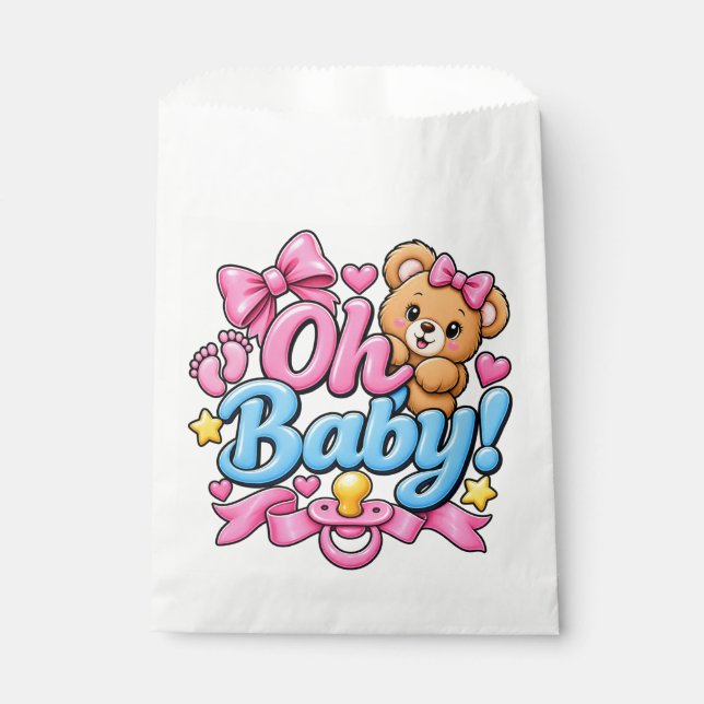 Sachets En Papier Oh Bébé ! Conception de célébration de Baby Shower (Devant)