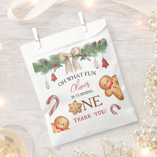 Sachets En Papier Oh What Fun Christmas Cookies 1st Birthday (Coupé)