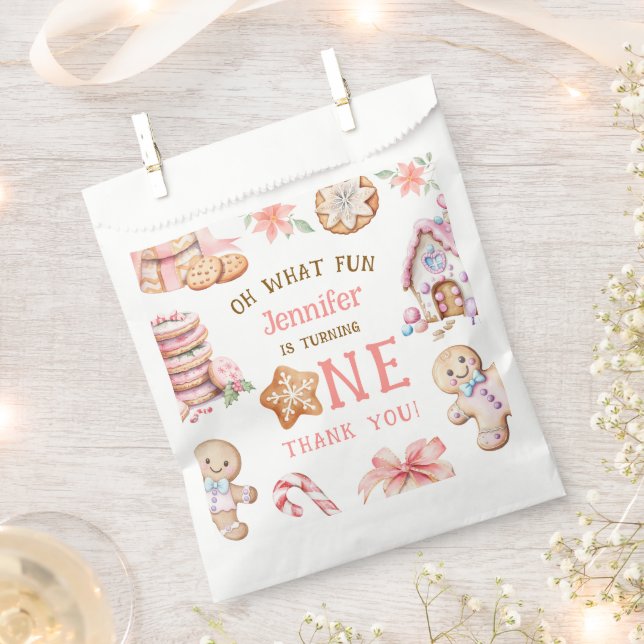 Sachets En Papier Oh What Fun Gingerbread 1st Birthday (Coupé)