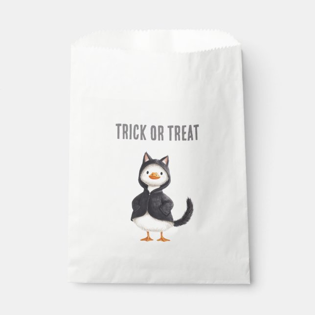Sachets En Papier Oie d'Halloween Chat Noir (Devant)