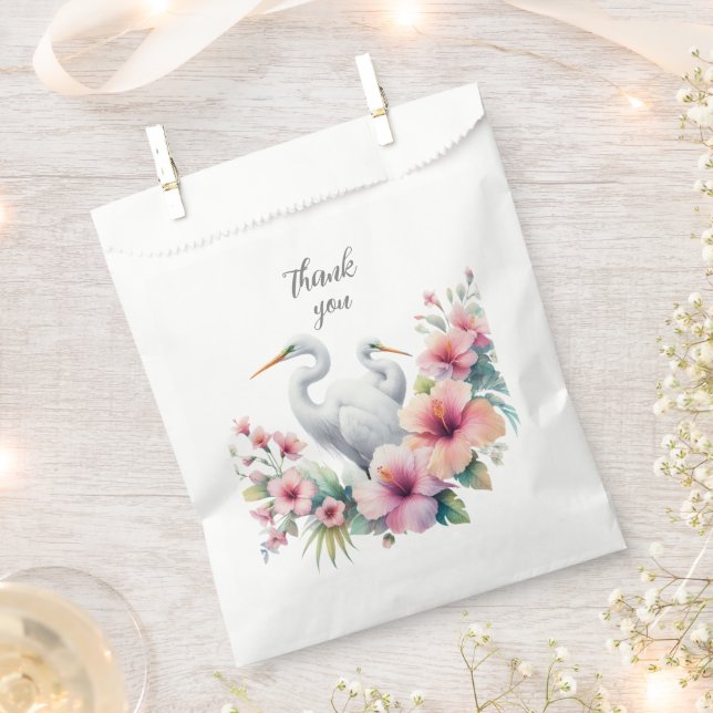 Sachets En Papier Oiseau côtier d'aigrettes tropicales (Coupé)