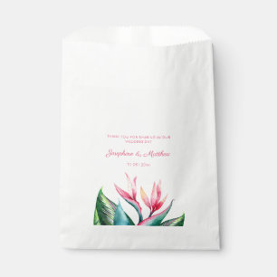 Sachets En Papier Oiseau du Paradis Aquarelle Tropical