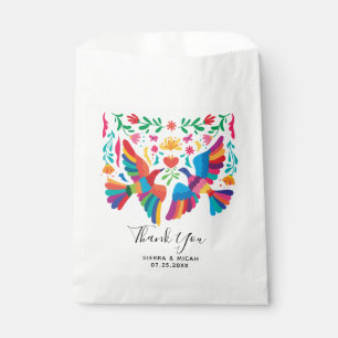 Sachets En Papier Oiseaux mexicains d'inspiration vive et fleurs