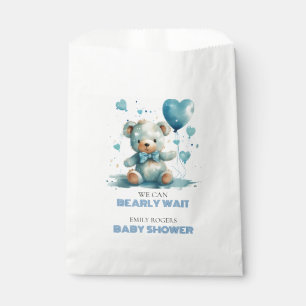 Sachets En Papier On peut attendre Blue Teddy Bear