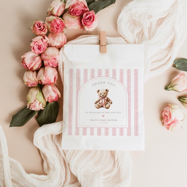 Sachets En Papier On Peut Attendre Élégant Baby shower Favoriser Sac (Créateur téléchargé)