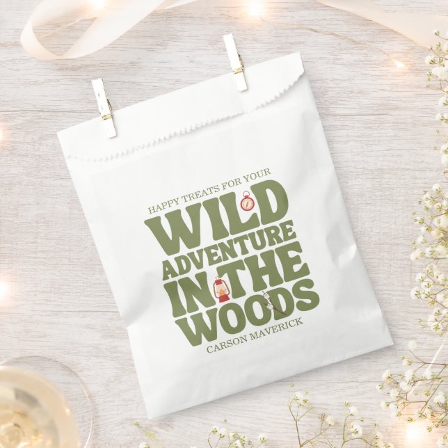 Sachets En Papier One Happy Camper Boys Birthday  (Coupé)