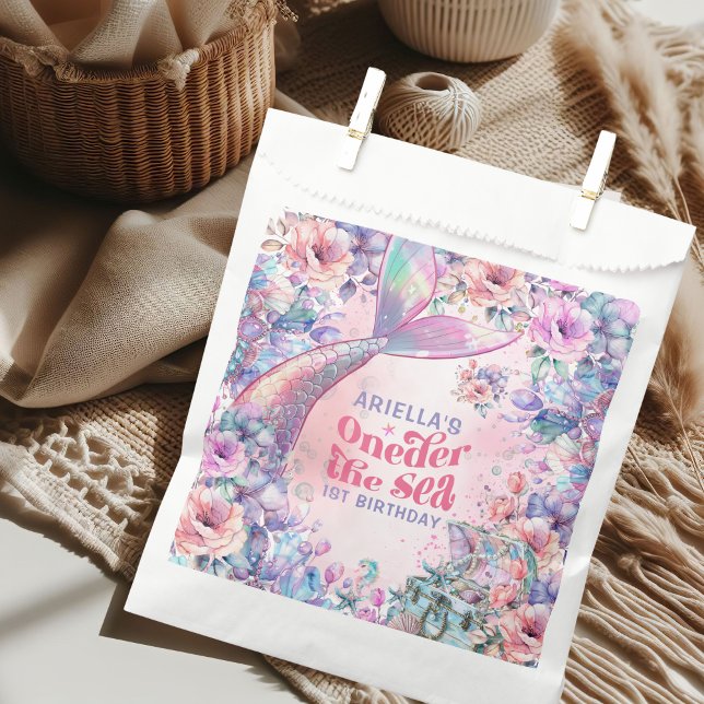 Sachets En Papier Oneder La Queue de Sirène Pailletée Fleur  (Créateur téléchargé)