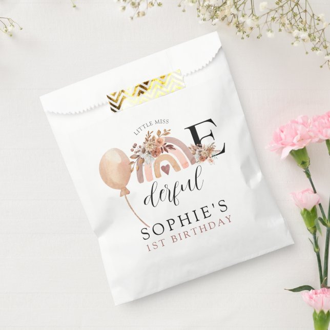 Sachets En Papier ONEderful Rainbow Girl'anniversaire (Scellé)