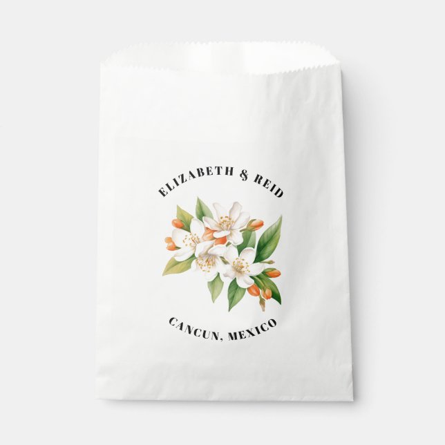 Sachets En Papier Orange Blossoms & Jasmine Blooms Mariage (Devant)