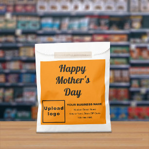 Sachets En Papier Orange Color Business Marque Mère's Day Papier sac