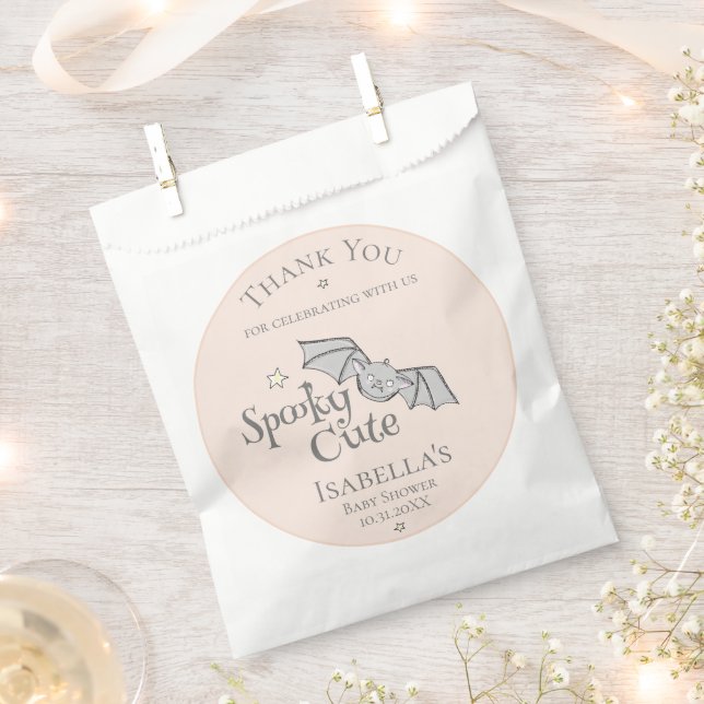 Sachets En Papier Orange Éffrayant Cute Bats Bébé Halloween (Coupé)