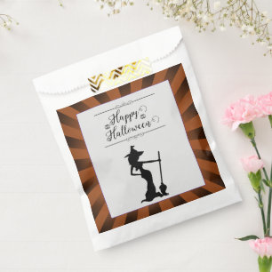 Sachets En Papier Orange Starburst Witch Halloween