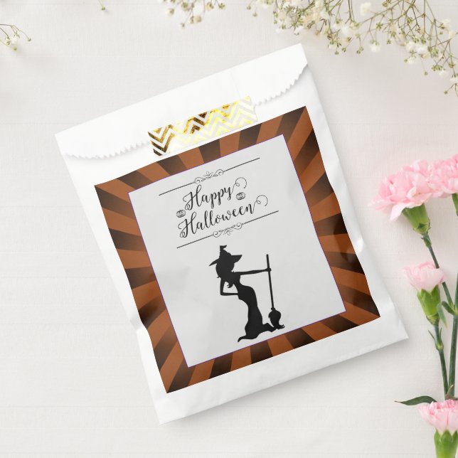 Sachets En Papier Orange Starburst Witch Halloween (Scellé)