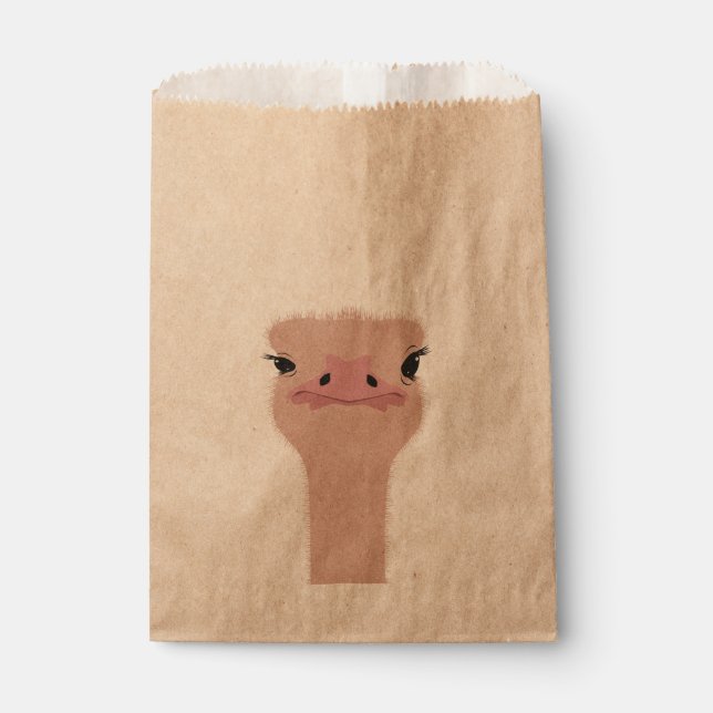 Sachets En Papier Ostrich drôle (Devant)