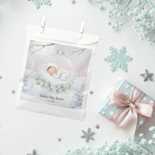 Sachets En Papier Our Little Snowbaby is on the way Winter Keepsake (Créateur téléchargé)
