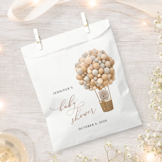 Sachets En Papier Ours, Balloons Beiges, Balloon À Air Chaud, Baby s (Coupé)