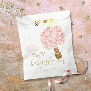 Sachets En Papier Ours en peluche à peine attendre rose fille Baby S